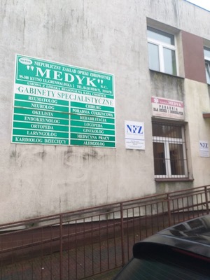 NIEPUBLICZNY ZAKŁAD OPIEKI ZDROWOTNEJ "MEDYK" SP.Z O.O.